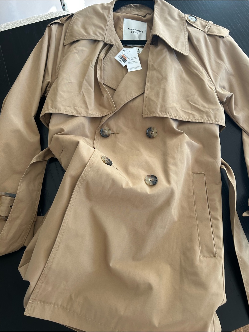 NWT • Abercrombie Mid-Length Trench Coat in XS